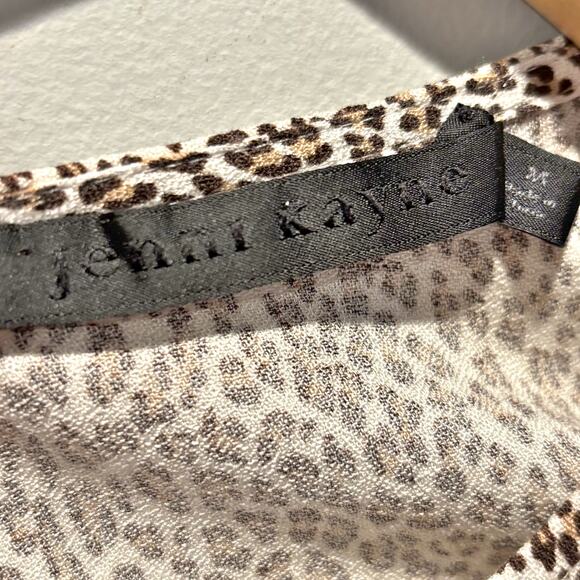 Jenni Kayne Leopard Print T-Shirt Dress - size medium - Picture 5 of 7
